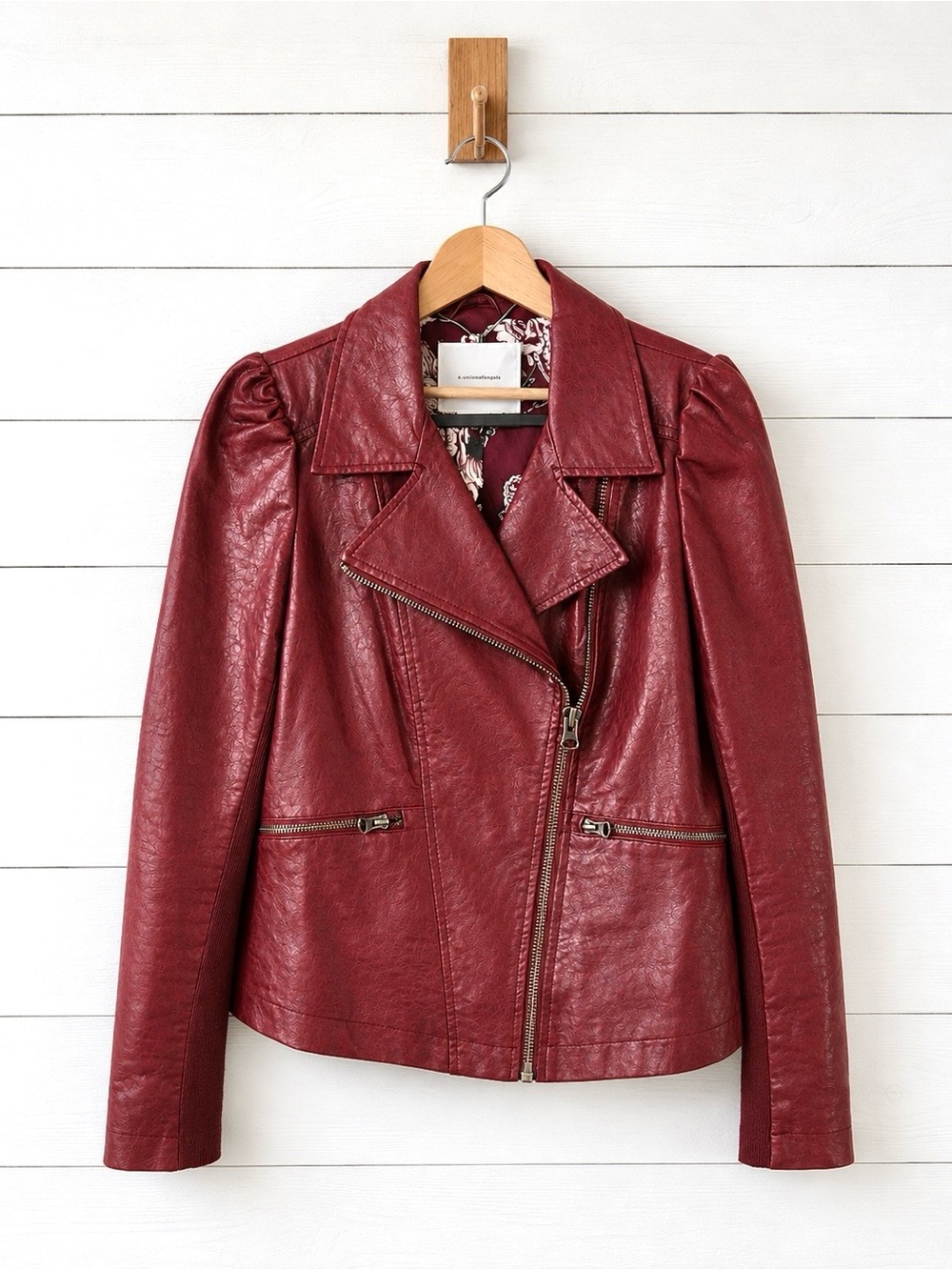 Anthropologie Petula Puff Sleeved Moto Jacket